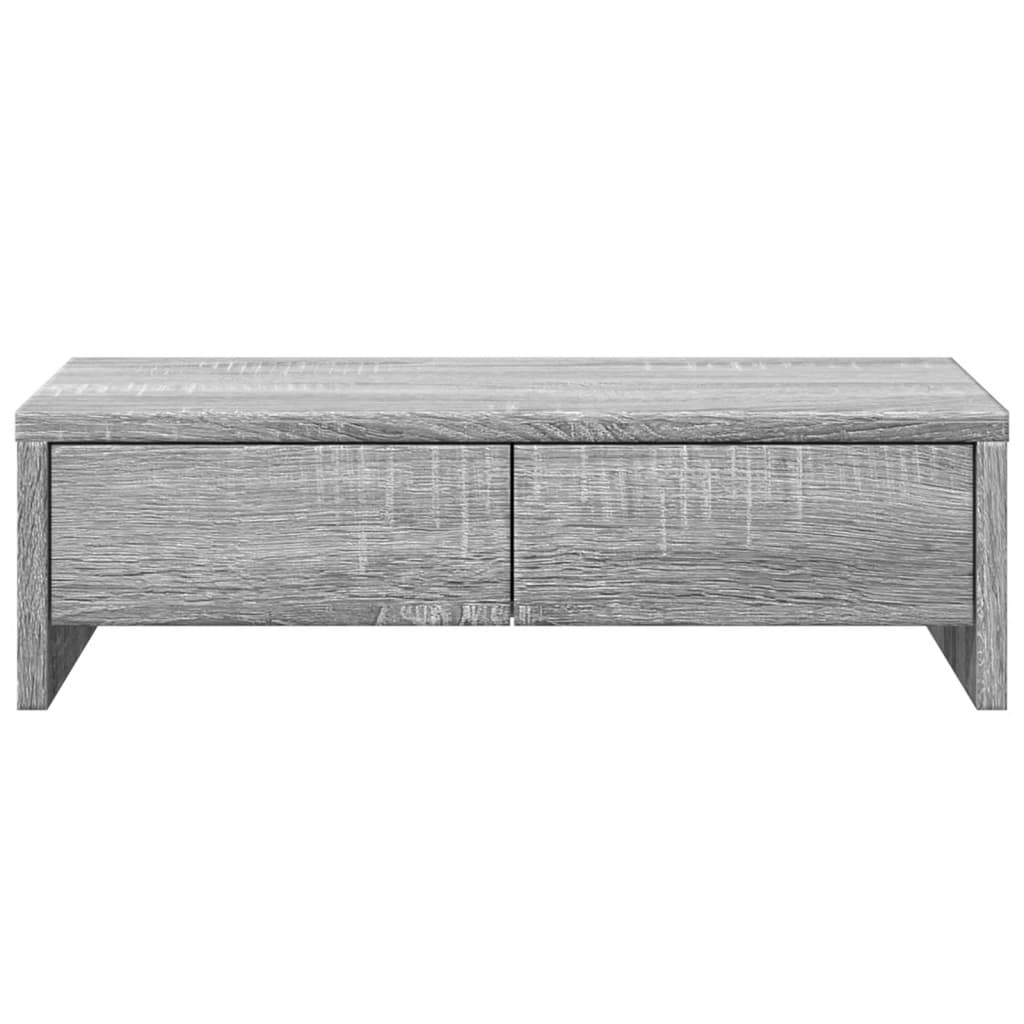 Monitor Stand with Drawers Gray Sonoma 50x27x15 cm