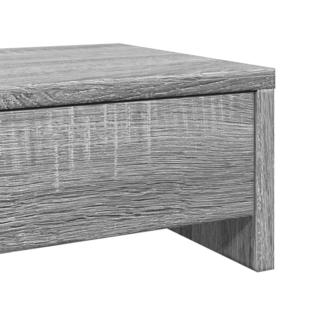 Monitor Stand with Drawers Gray Sonoma 50x27x15 cm