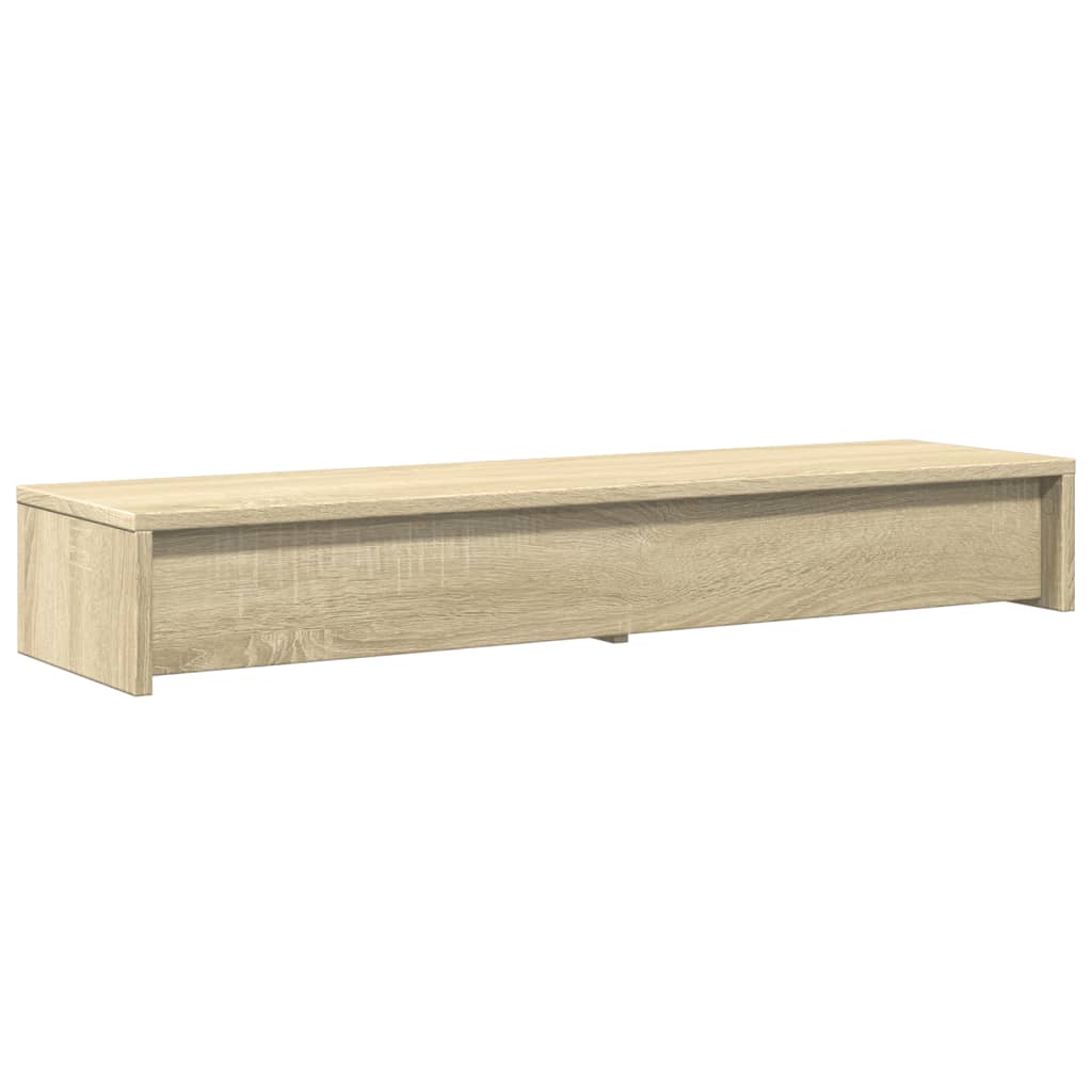 Monitor stand with drawers Sonoma oak 100x27x15 cm