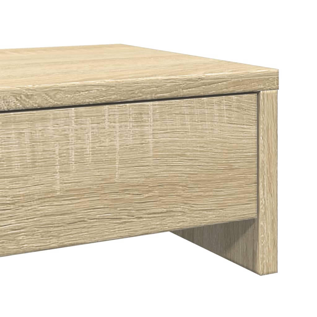 Monitor stand with drawers Sonoma oak 100x27x15 cm