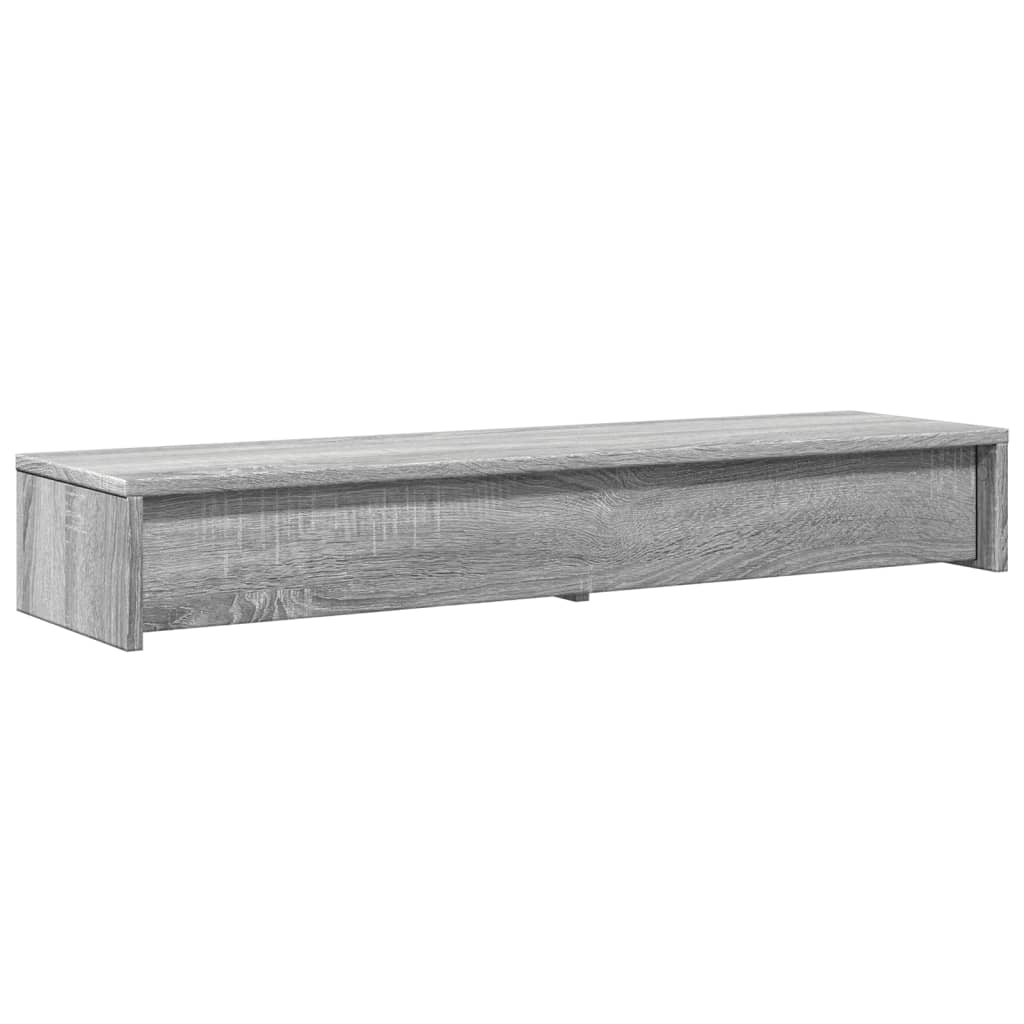 Monitor Stand with Drawers Gray Sonoma 100x27x15 cm