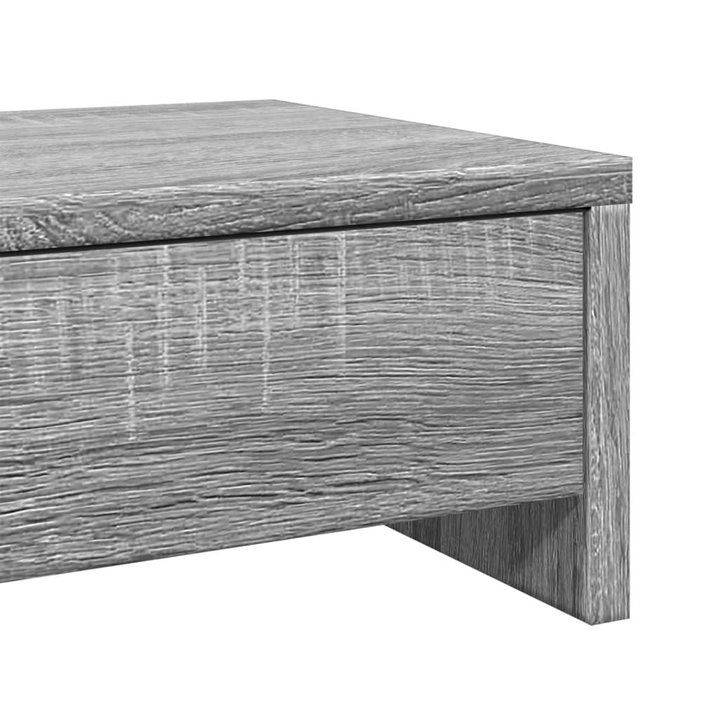 Monitor Stand with Drawers Gray Sonoma 100x27x15 cm