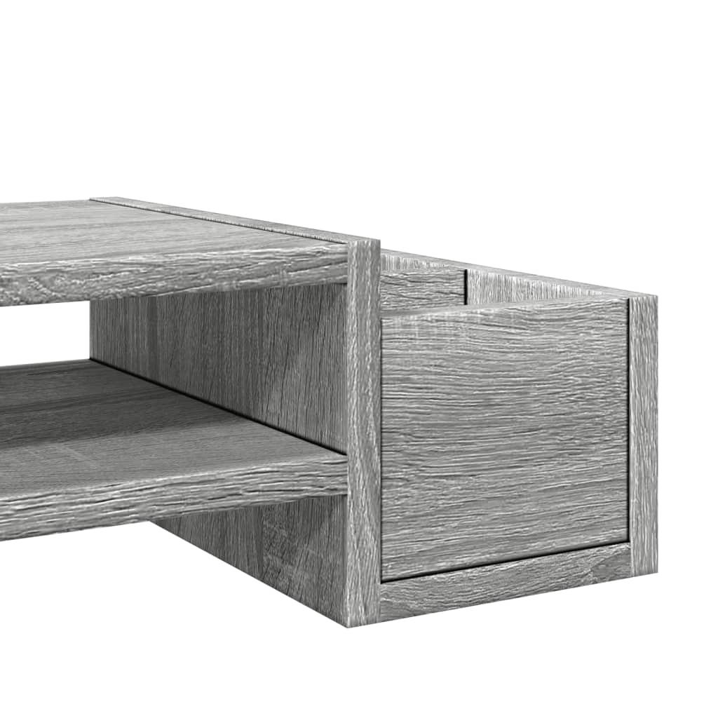 Monitor stand with storage space Gray Sonoma 70x27x15 wood material