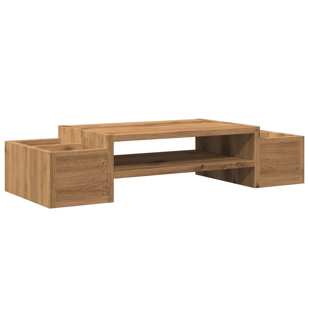 Monitor stand with storage space Artisan oak 70x27x15 wood material