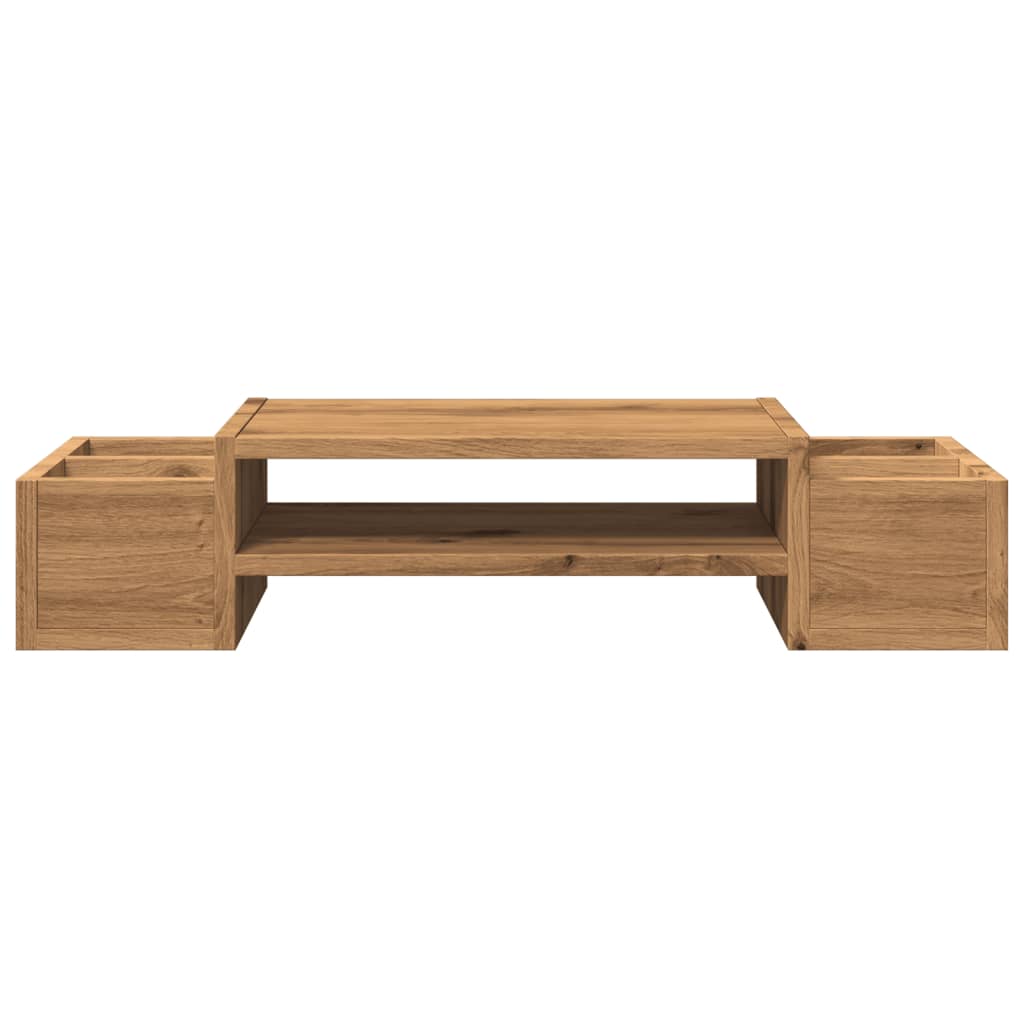 Monitor stand with storage space Artisan oak 70x27x15 wood material