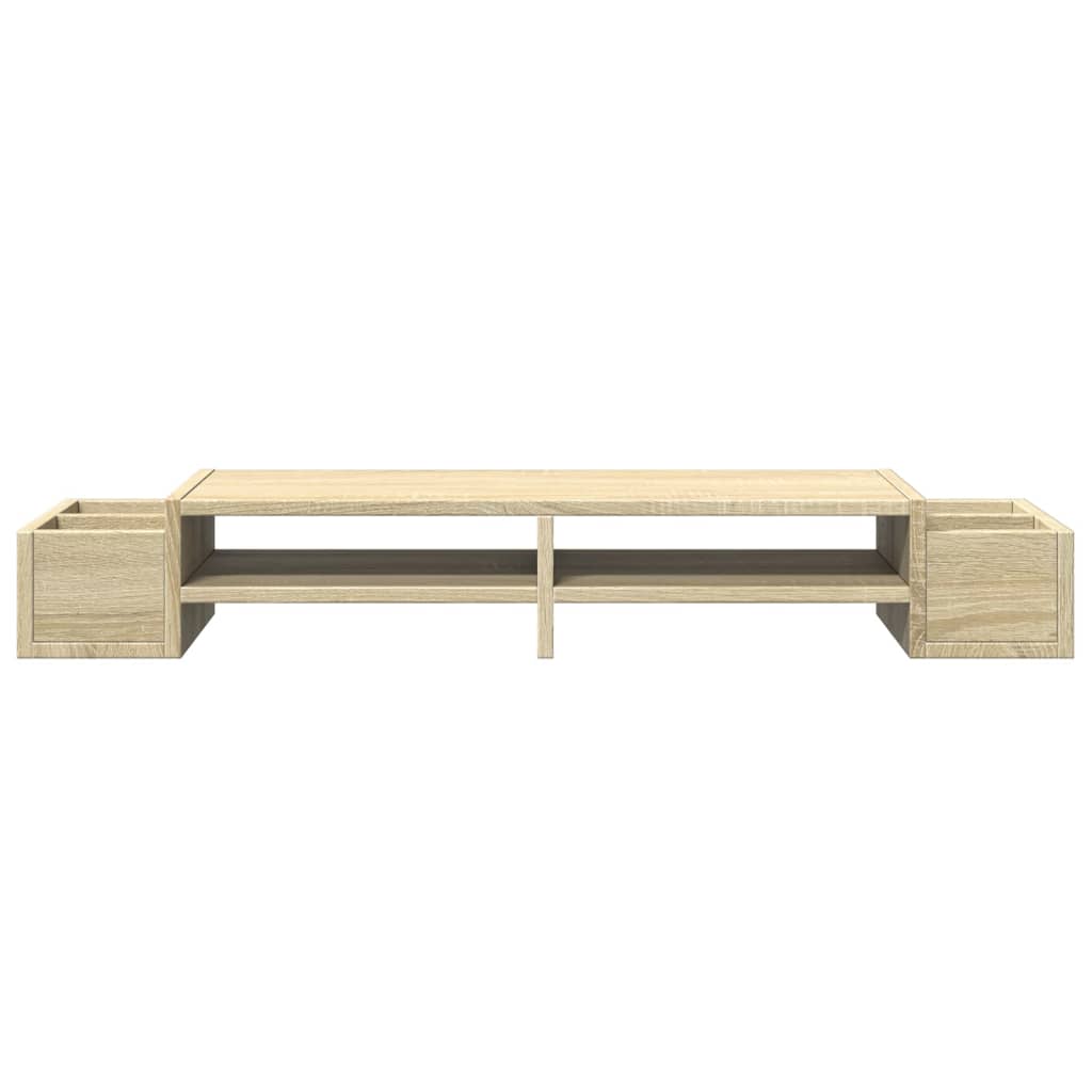 Monitor stand with storage space Sonoma oak 100x27x15 cm