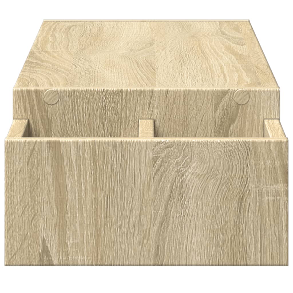 Monitor stand with storage space Sonoma oak 100x27x15 cm