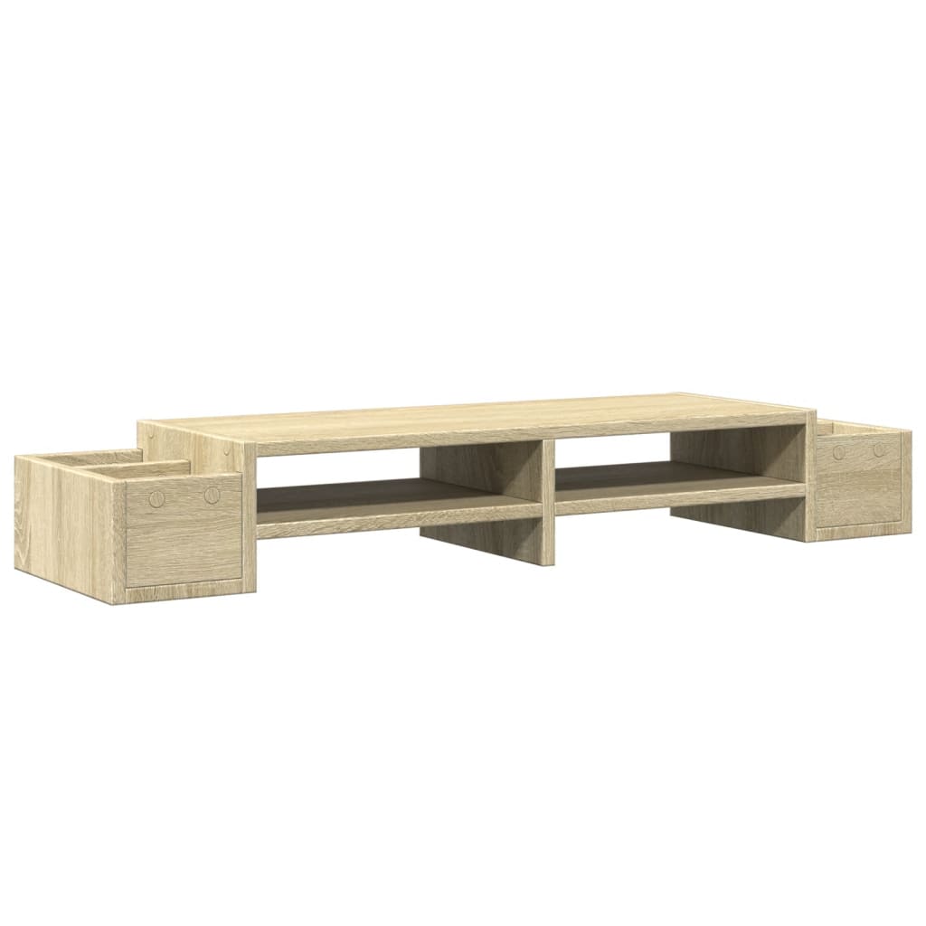 Monitor stand with storage space Sonoma oak 100x27x15 cm