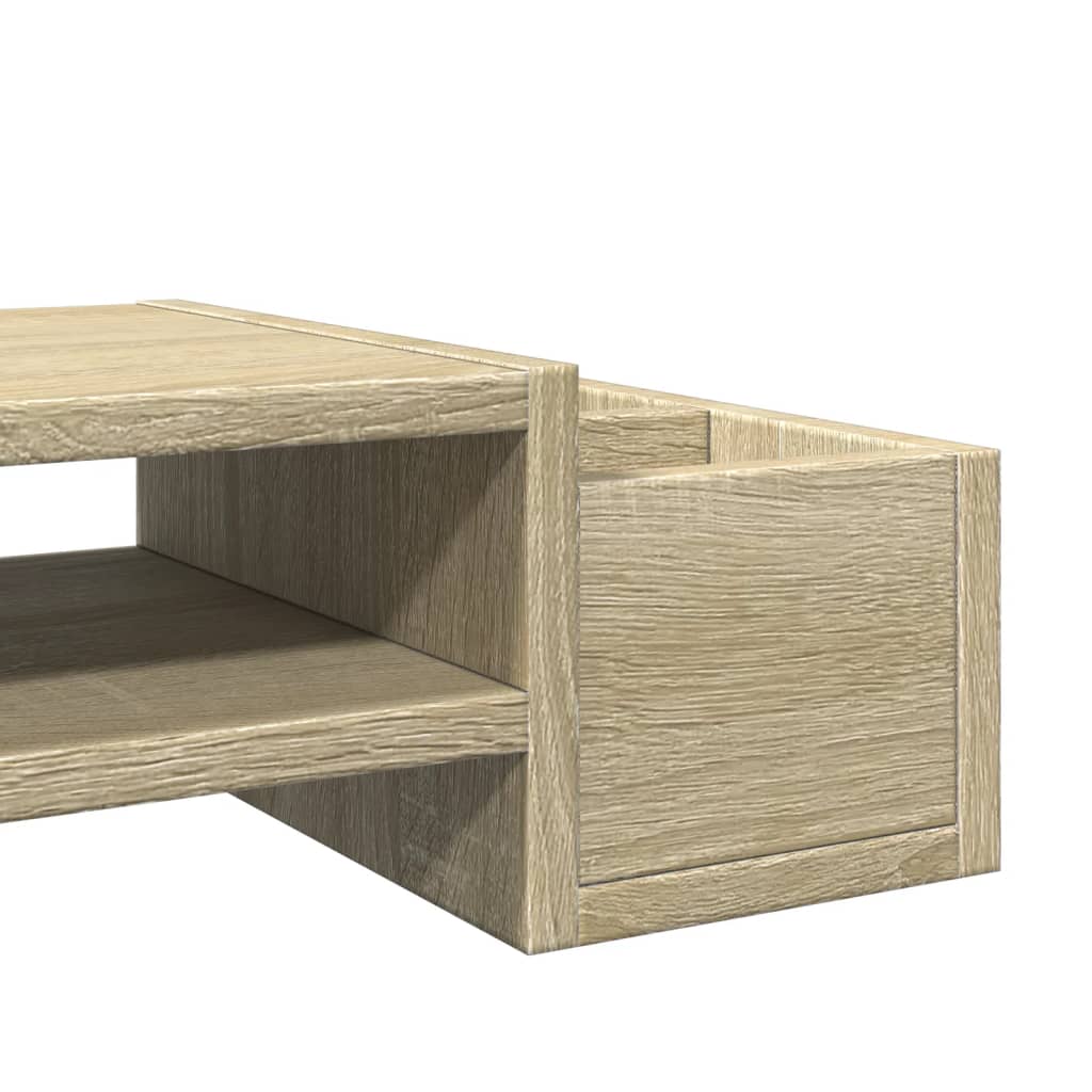 Monitor stand with storage space Sonoma oak 100x27x15 cm