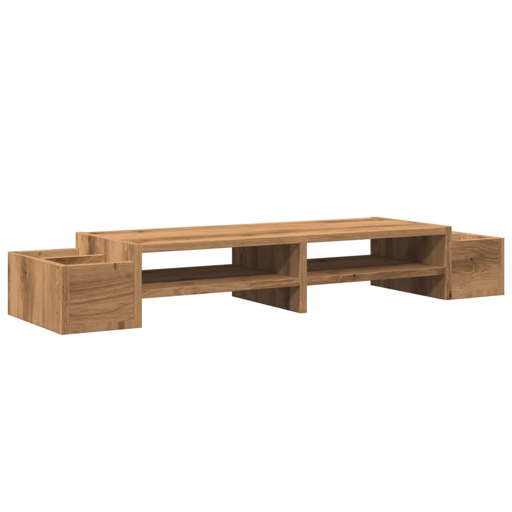 Monitor stand with storage space Artisan oak 100x27x15 cm