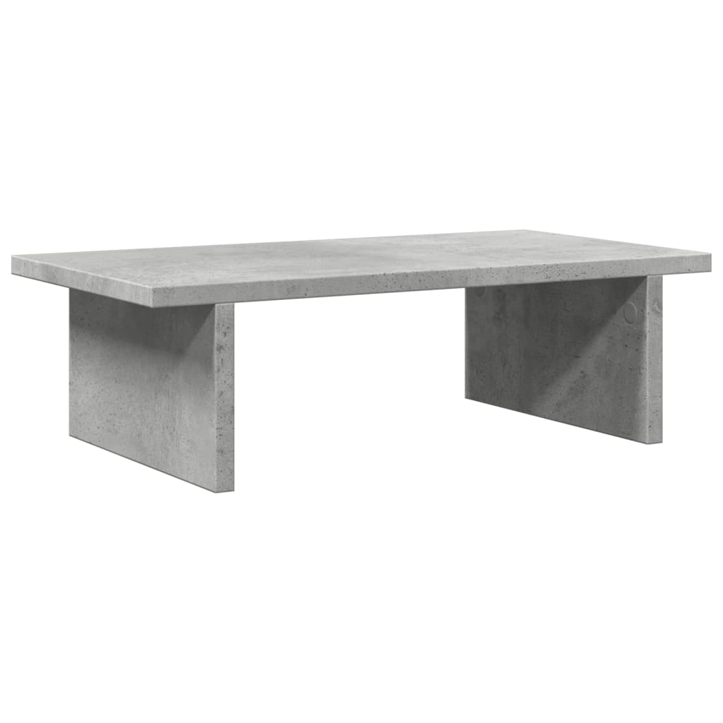 Monitor Stand Concrete Grey 50x27x15 cm Wood Material