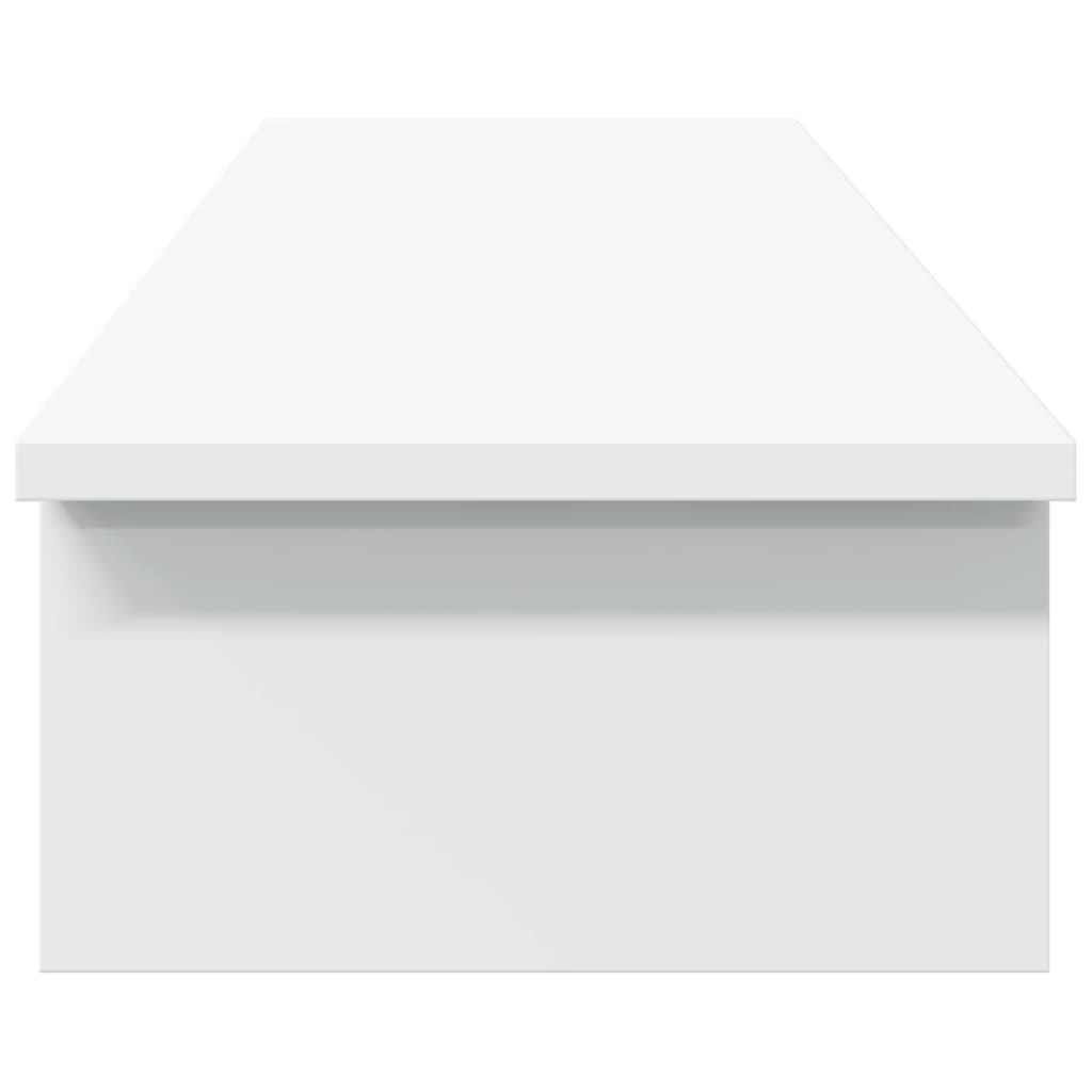 Monitor Stand White 100x27x15 cm Wood Material