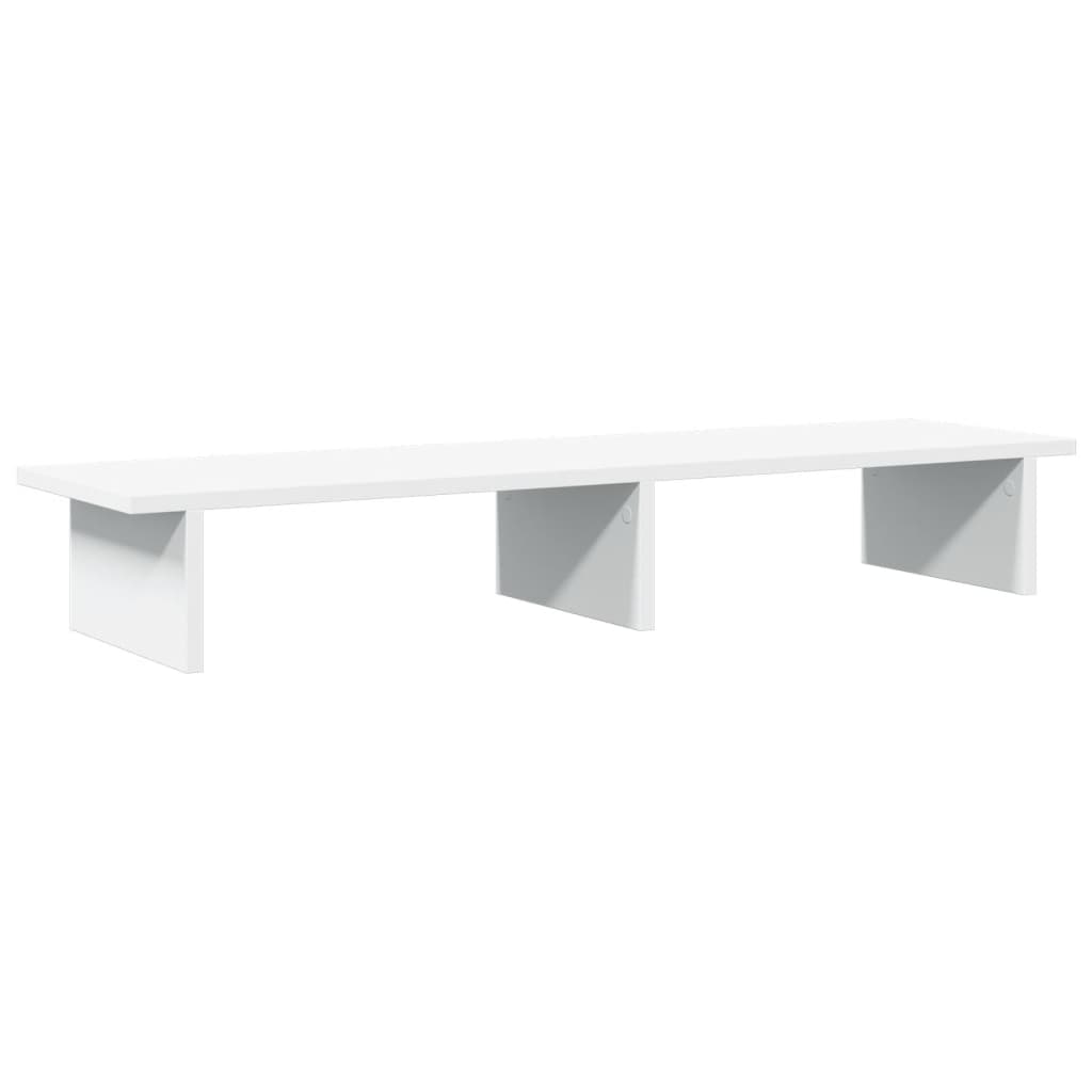 Monitor Stand White 100x27x15 cm Wood Material