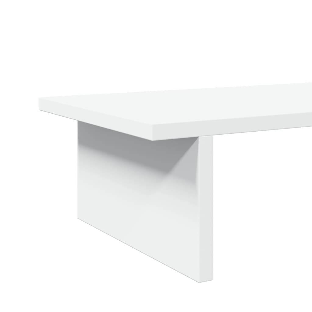 Monitor Stand White 100x27x15 cm Wood Material