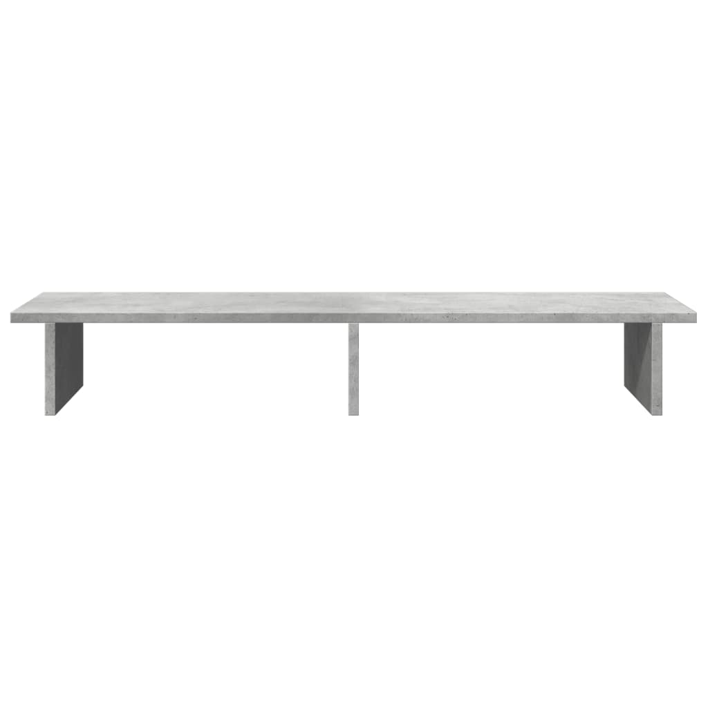 Monitor Stand Concrete Grey 100x27x15 cm Wood Material