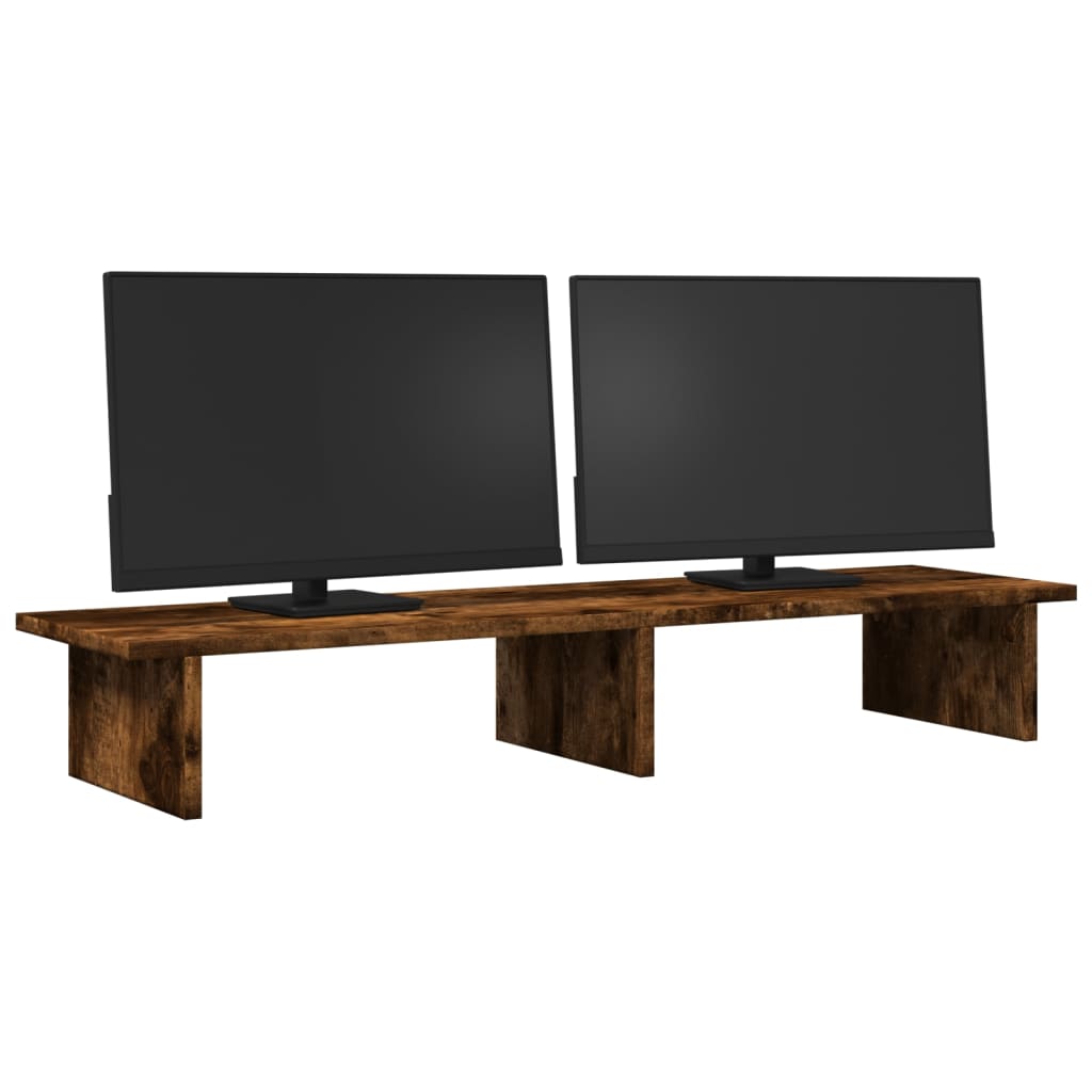 Monitor stand smoked oak 100x27x15 cm wood material