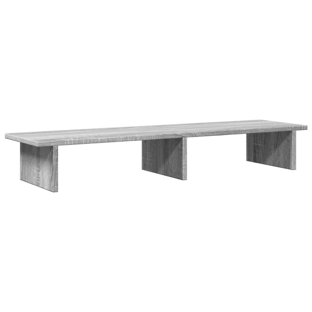 Monitor Stand Gray Sonoma 100x27x15 cm Wood Material