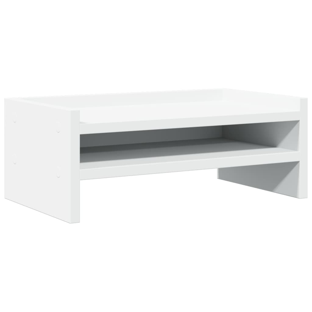 Monitor Stand White 42x24x16 cm Wood Material