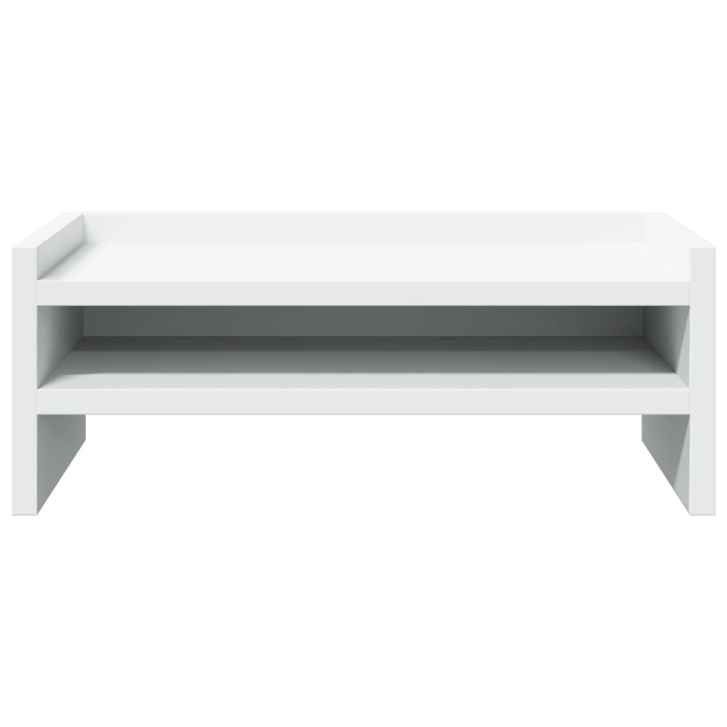 Monitor Stand White 42x24x16 cm Wood Material