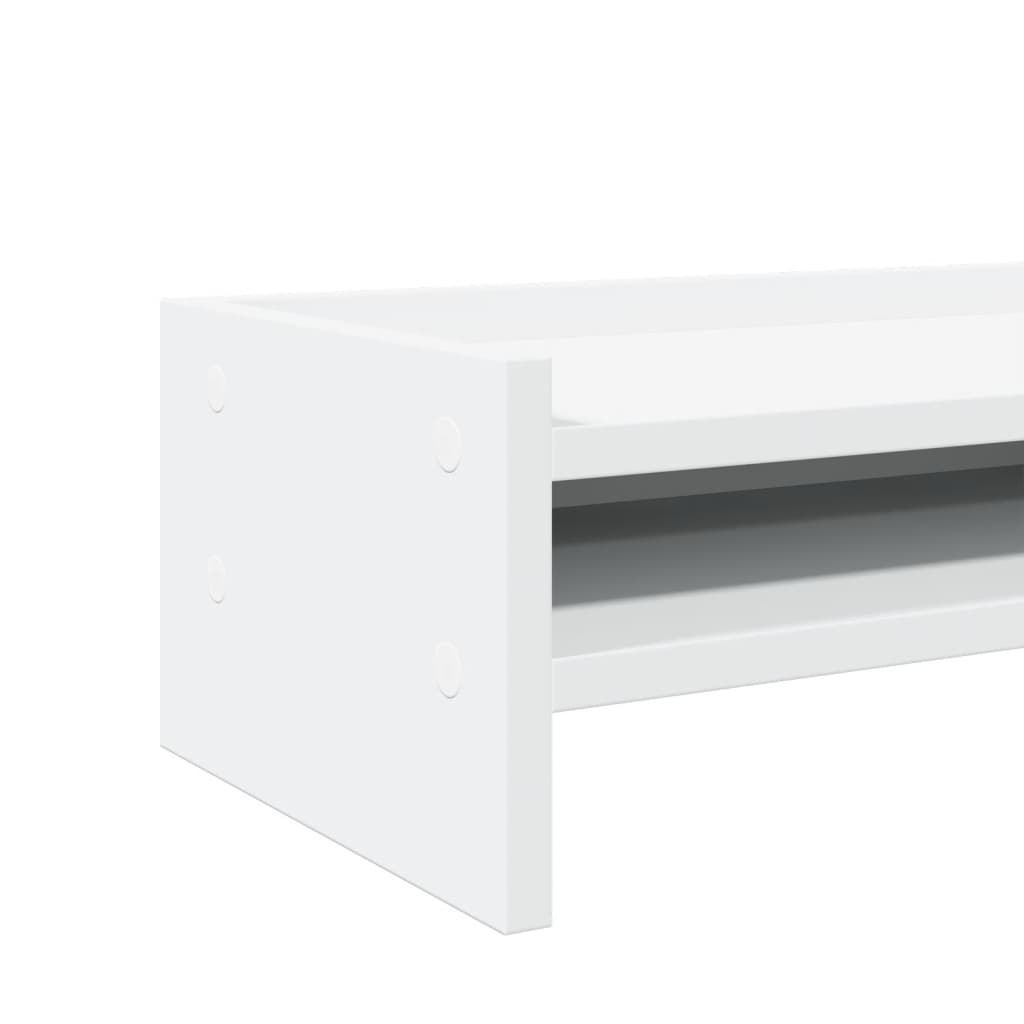 Monitor Stand White 42x24x16 cm Wood Material