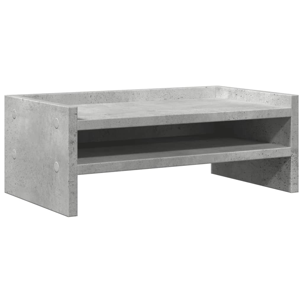 Monitor Stand Concrete Grey 42x24x16 cm Wood Material