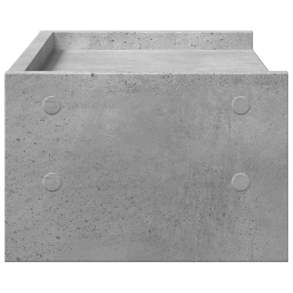 Monitor Stand Concrete Grey 42x24x16 cm Wood Material