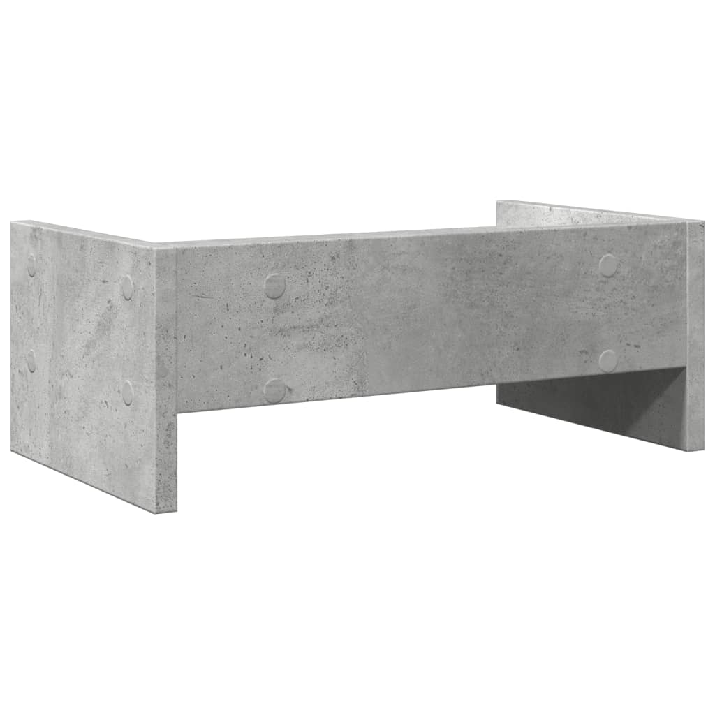 Monitor Stand Concrete Grey 42x24x16 cm Wood Material