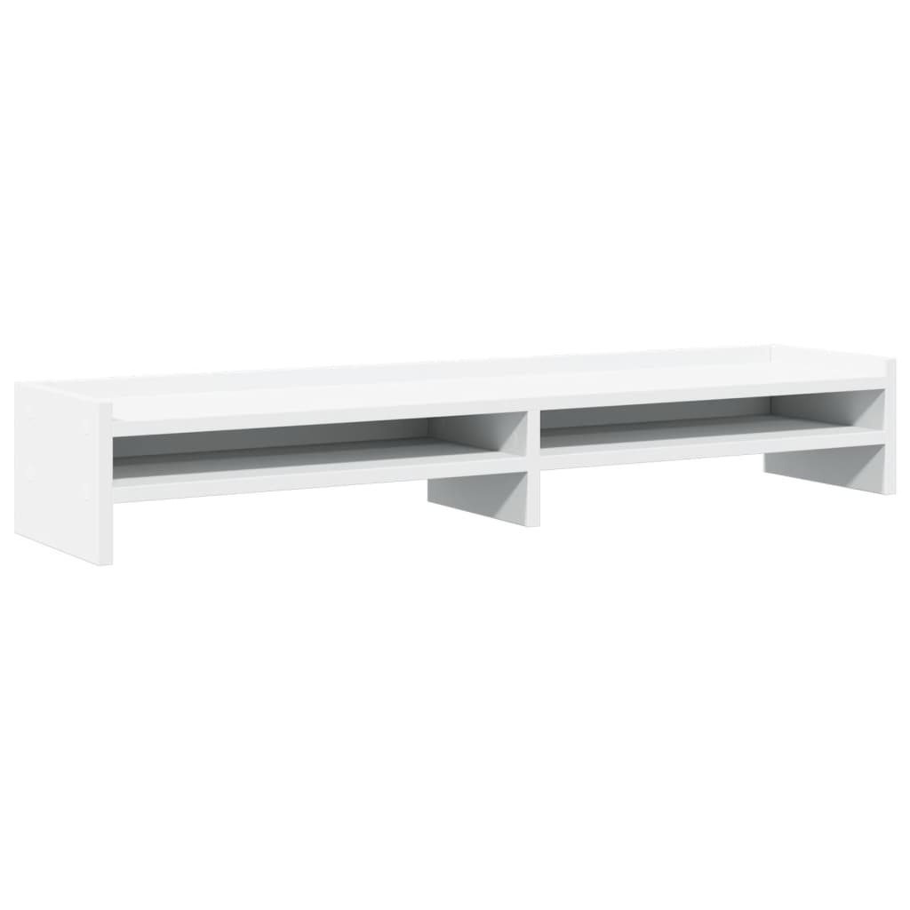 Monitor Stand White 100x24x16 cm Wood Material