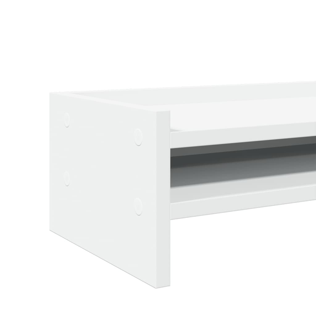 Monitor Stand White 100x24x16 cm Wood Material