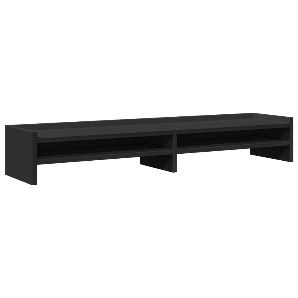 Monitor Stand Black 100x24x16 cm Wood Material