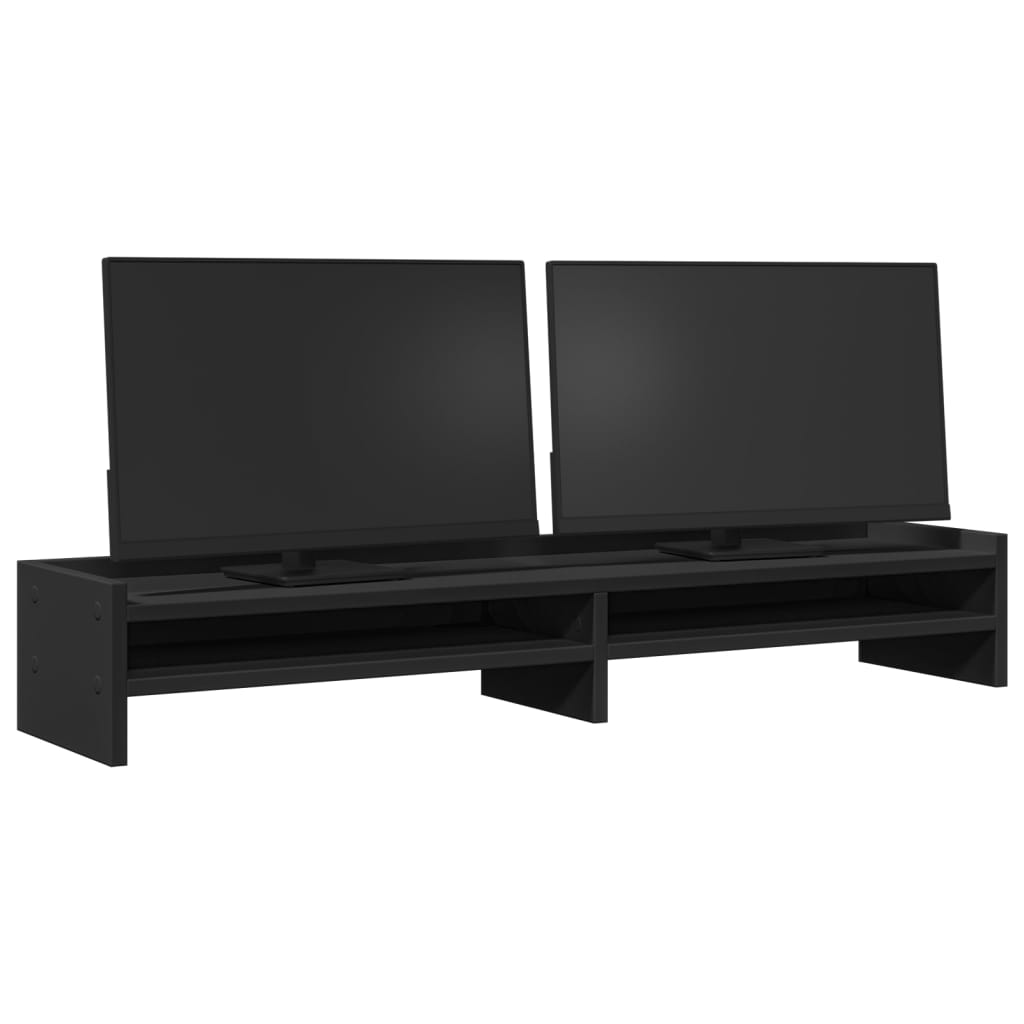 Monitor Stand Black 100x24x16 cm Wood Material