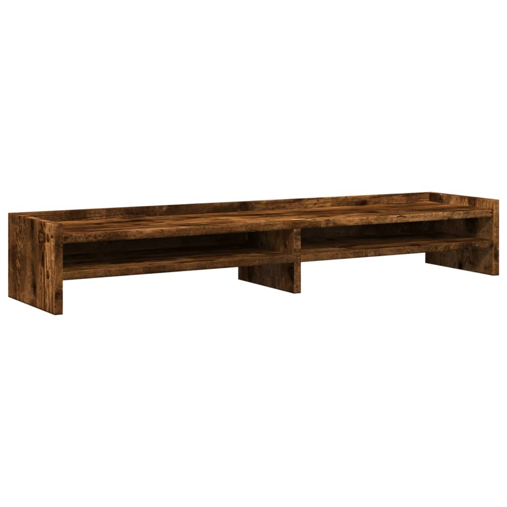 Monitor stand smoked oak 100x24x16 cm wood material