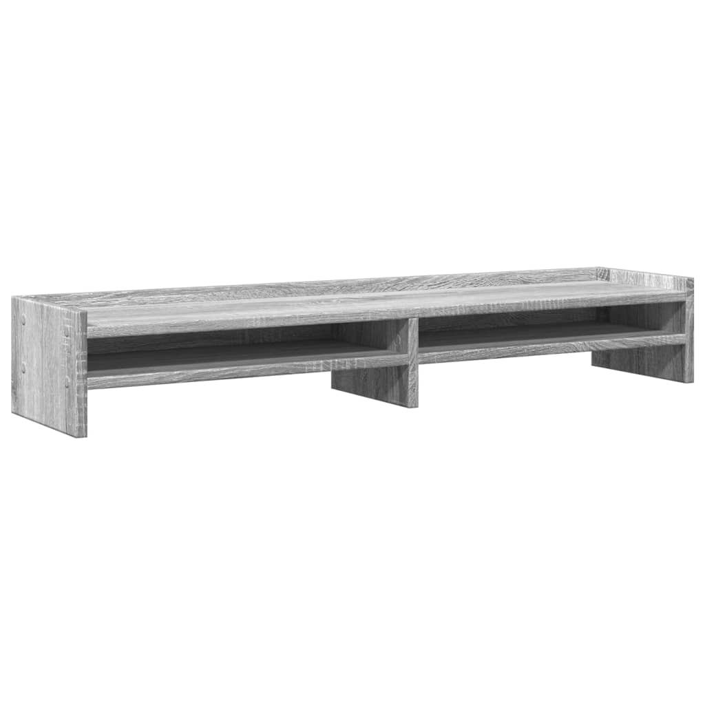 Monitor Stand Gray Sonoma 100x24x16 cm Wood Material