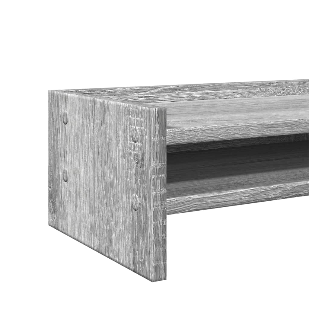 Monitor Stand Gray Sonoma 100x24x16 cm Wood Material