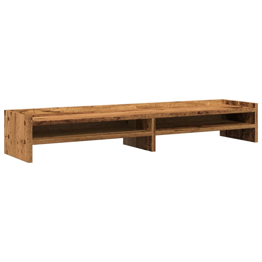 Monitor stand old wood look 100x24x16 cm wood material