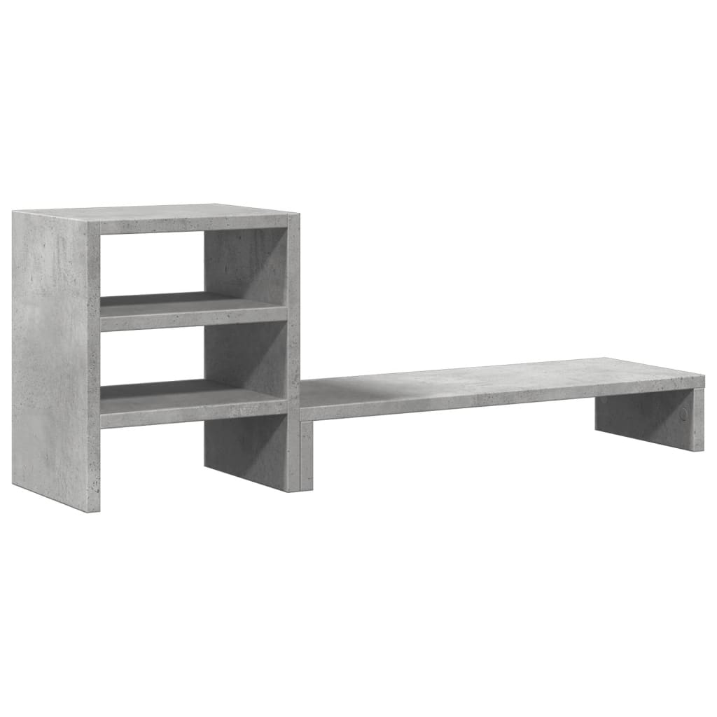 Monitor Stand with Desk Organizer Concrete Gray