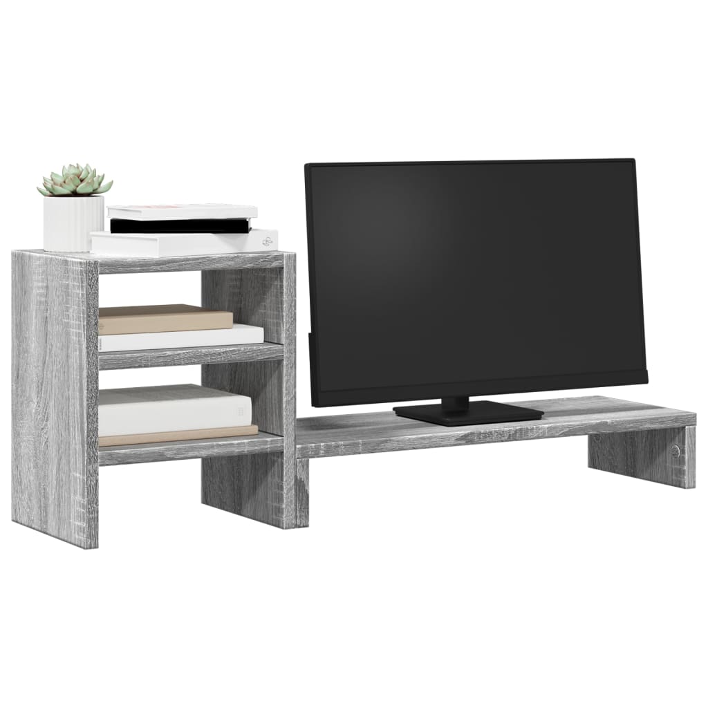 Monitor Stand with Desk Organizer Gray Sonoma