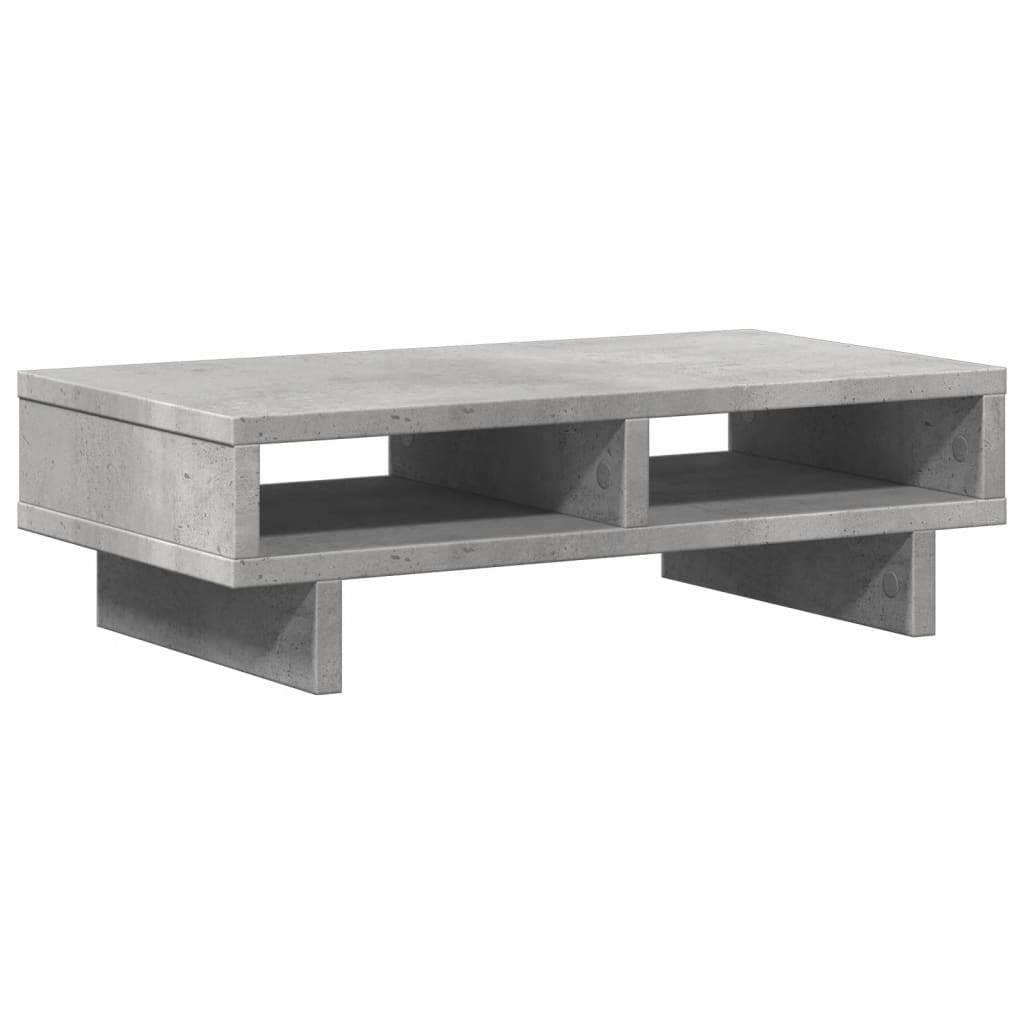 Monitor Stand Concrete Grey 50x27x15 cm Wood Material