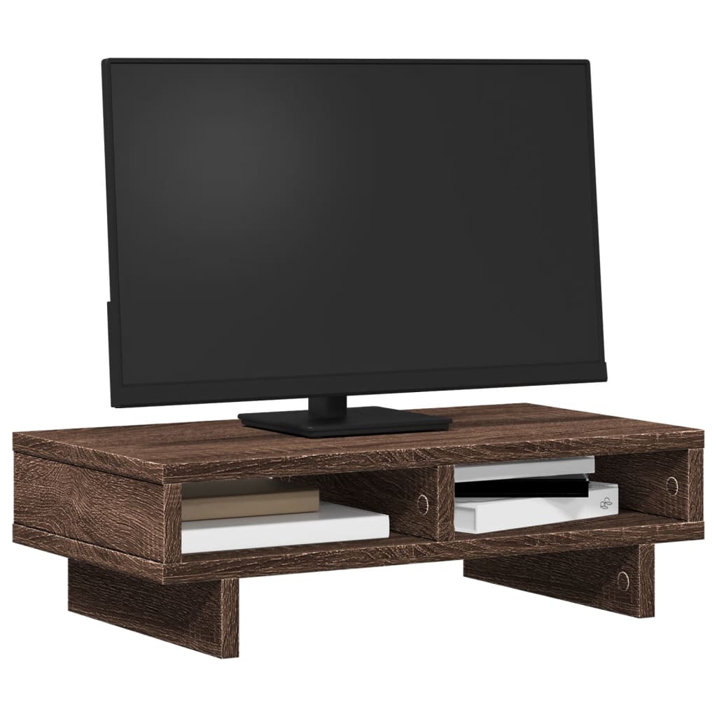 Monitor Stand Brown Oak Look 50x27x15 cm Wood Material