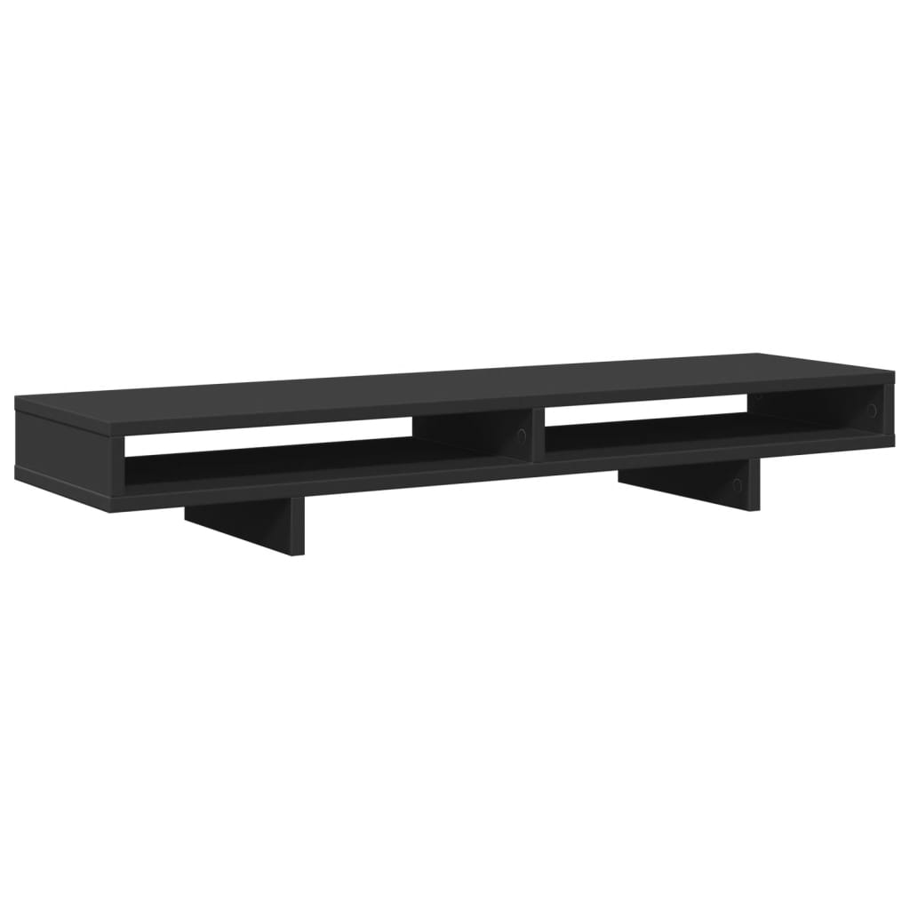 Monitor Stand Black 100x27x15 cm Wood Material