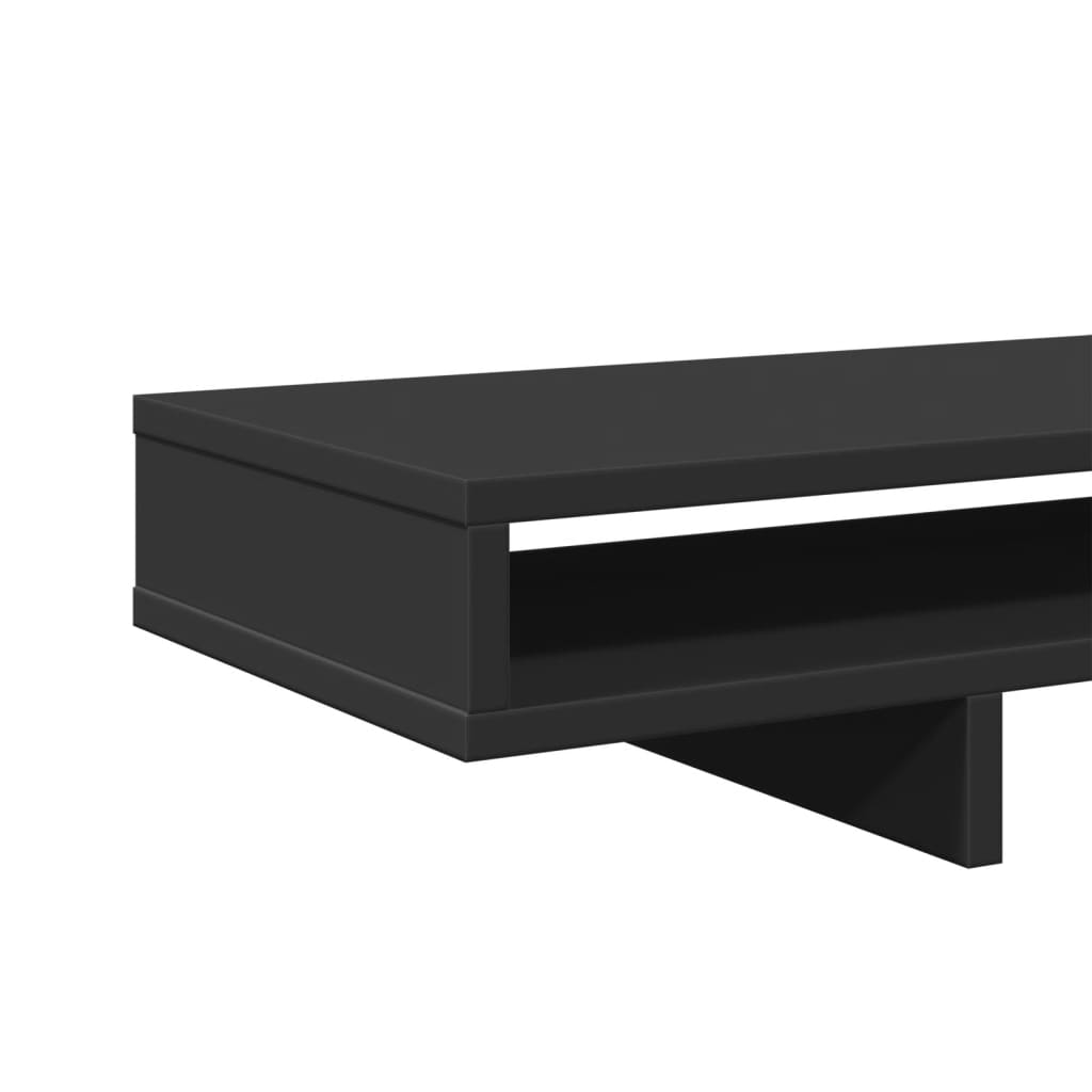 Monitor Stand Black 100x27x15 cm Wood Material