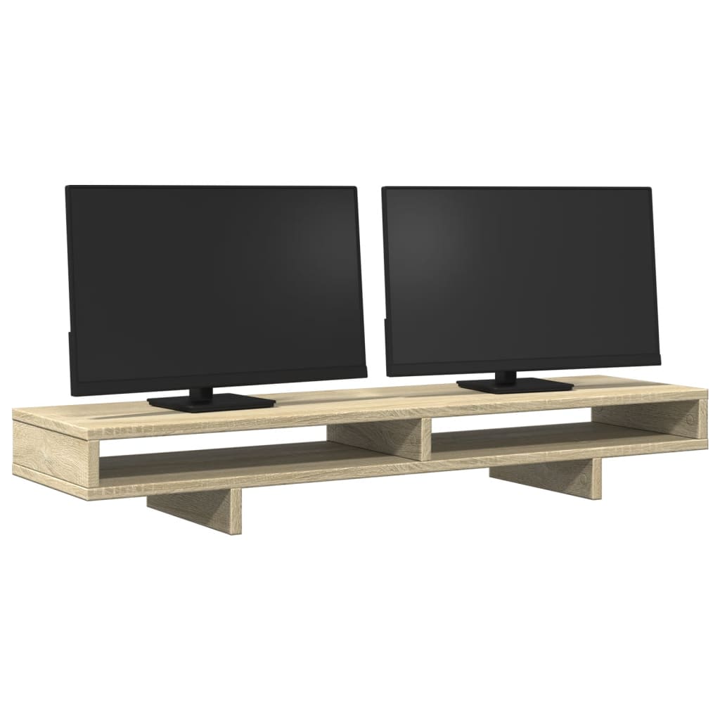 Monitor stand Sonoma oak 100x27x15 cm wood material