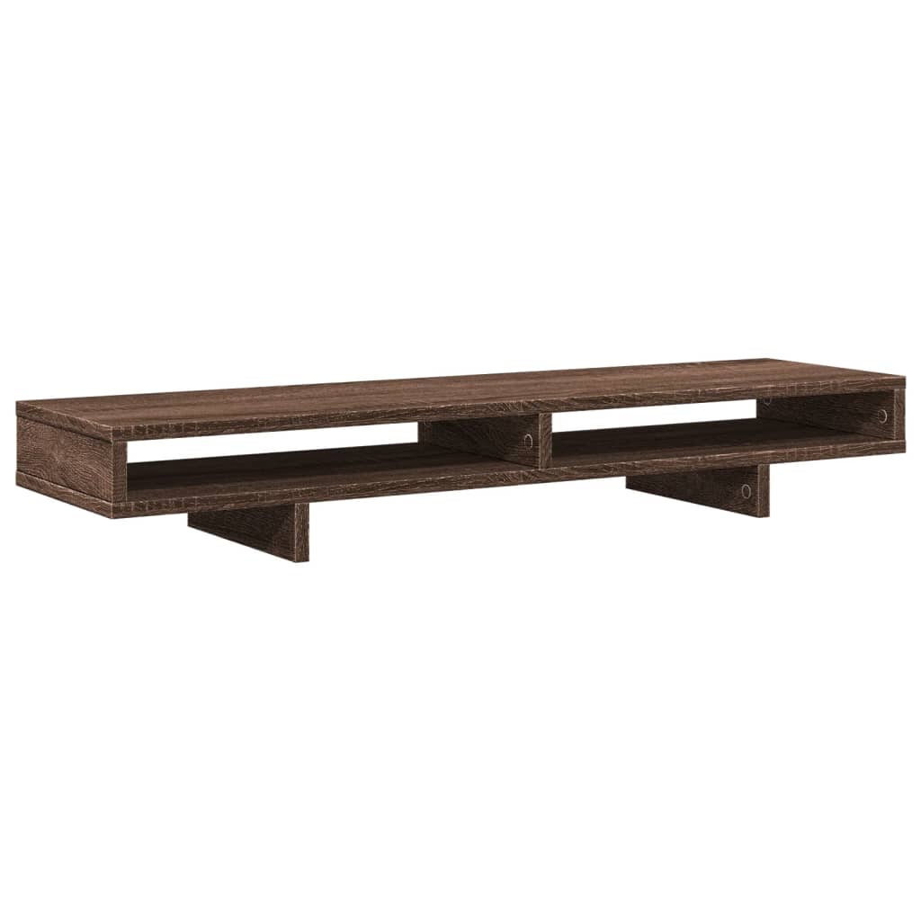 Monitor Stand Brown Oak Look 100x27x15 cm Wood Material