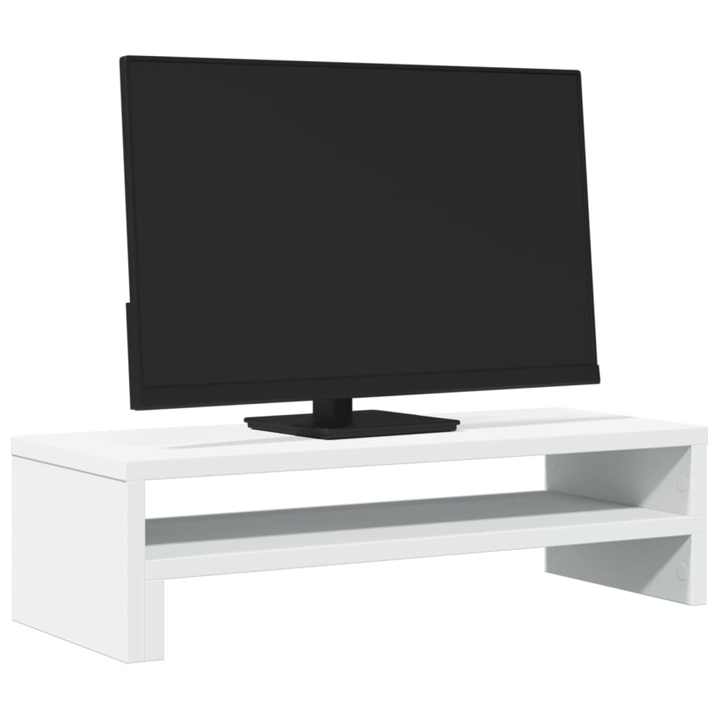 Monitor Stand White 54x22x15 cm Wood Material