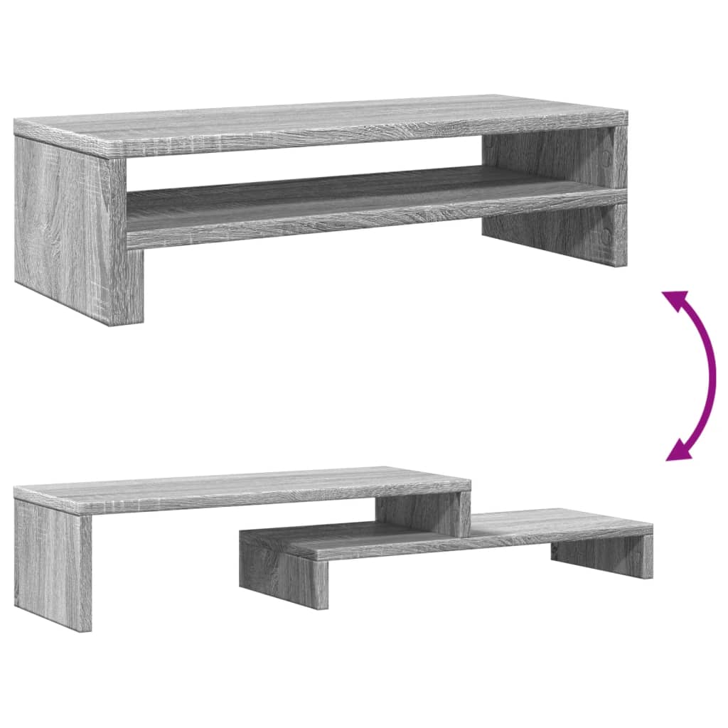 Monitor Stand Gray Sonoma 54x22x15 cm Wood Material