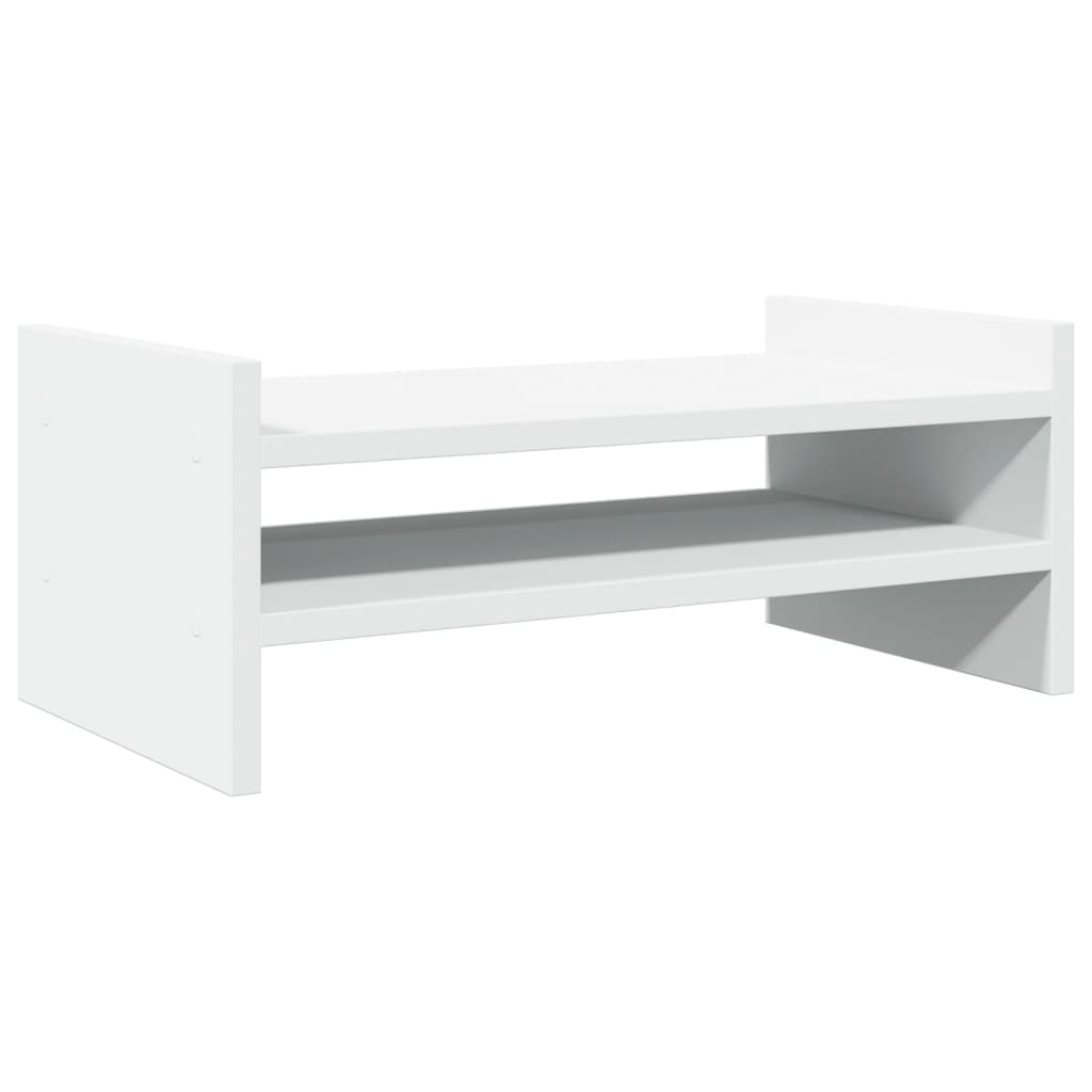 Monitor Stand White 50x27x20 cm Wood Material