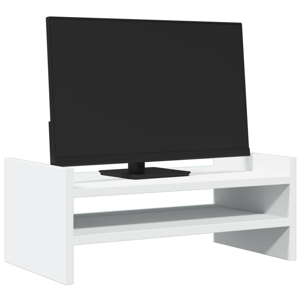 Monitor Stand White 50x27x20 cm Wood Material