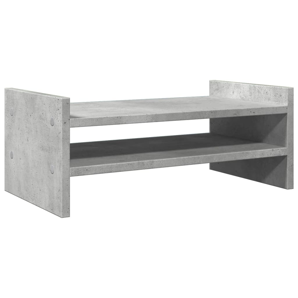 Monitor Stand Concrete Grey 50x27x20 cm Wood Material