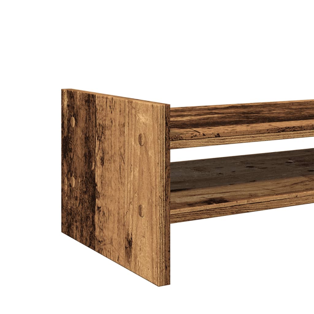 Monitor stand old wood look 100x27x20 cm wood material