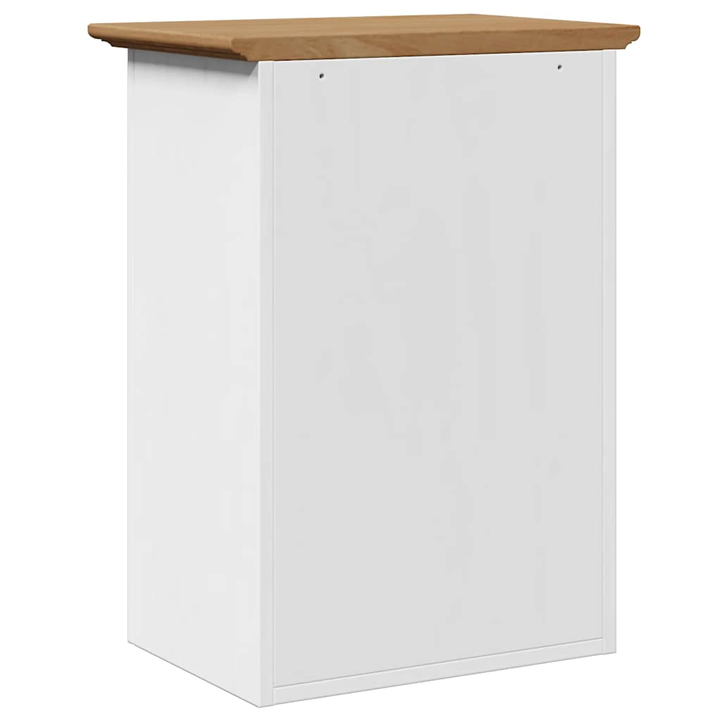 Bathroom Wall Cabinet BODO White and Brown 44x30x60 cm